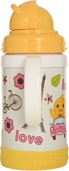 Изображение товара Термопоильник Pituso KD9309 с трубочкой (желтый)