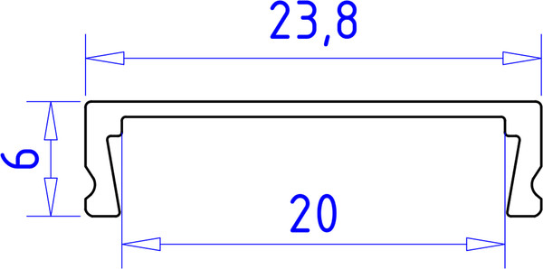 Изображение товара Профиль для светодиодной ленты Ambrella GP1800WH накладной