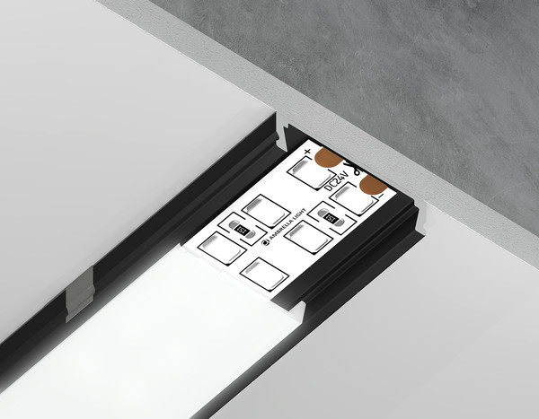 Изображение товара Профиль для светодиодной ленты Ambrella GP1800BK накладной