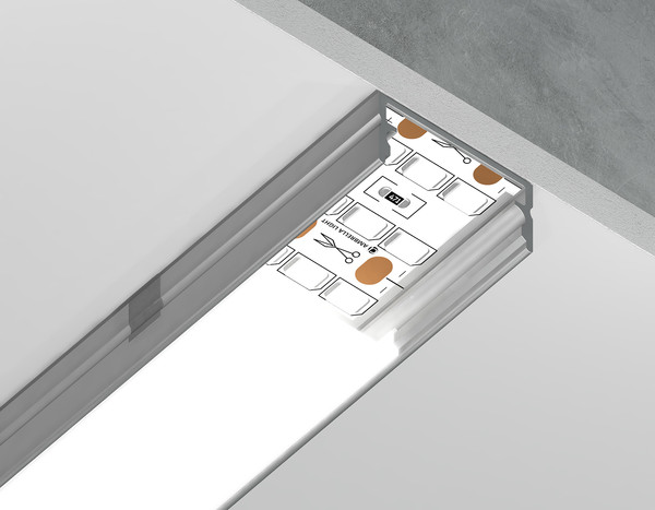 Изображение товара Профиль для светодиодной ленты Ambrella GP2001AL накладной