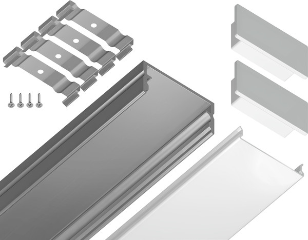 Изображение товара Профиль для светодиодной ленты Ambrella GP2001AL накладной