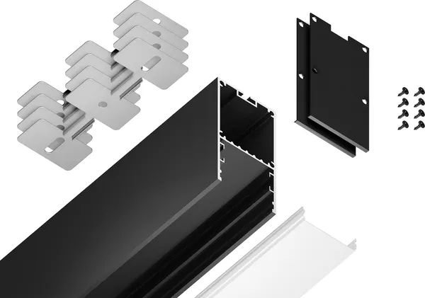 Изображение товара Профиль для светодиодной ленты Ambrella Profile System GP3000BK Алюминиевый