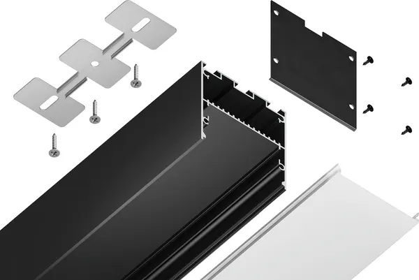 Изображение товара Профиль для светодиодной ленты Ambrella Profile System GP3100BK Алюминиевый