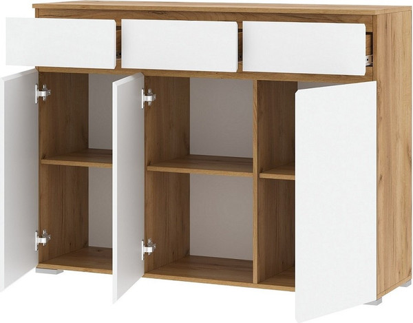 Изображение товара Тумба Памир Гретта 3С3Я (крафт золотой/белый)