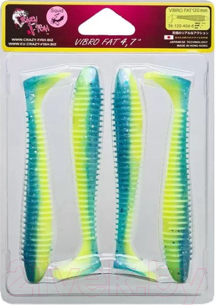 Изображение товара Мягкая приманка Crazy Fish Vibro Fat 4.7 / 39-120-40d-6