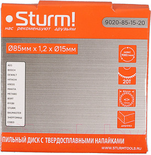 Изображение товара Пильный диск Sturm! 9020-85-15-20