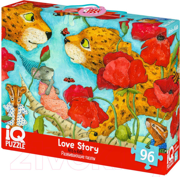 Изображение товара Пазл Айрис-пресс IQ пазл с отличиями. История любви / 9785811272624 (96эл)