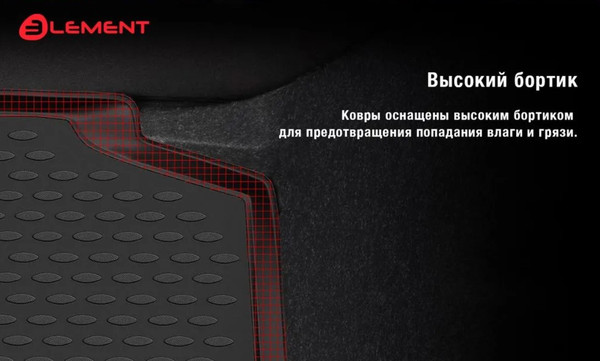 Изображение товара Коврик для багажника ELEMENT ELEMENTAN0601B13 для KAIYI X3 2023