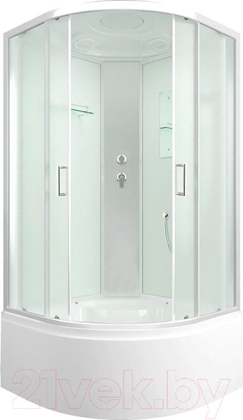 Изображение товара Душевая кабина IVA 80x80x215 / SC80CM (белый/матовое стекло)