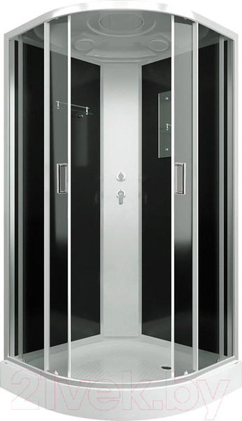 Изображение товара Душевая кабина IVA 90x90x215 / SC09CT (черный/тонированное стекло)