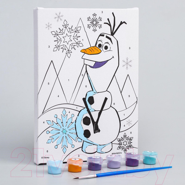 Изображение товара Картина по номерам Disney Олаф. Холодное сердце / 5142423