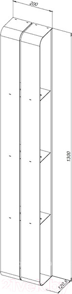 Изображение товара Полка для ванной Aquanet Магнум H / 326459