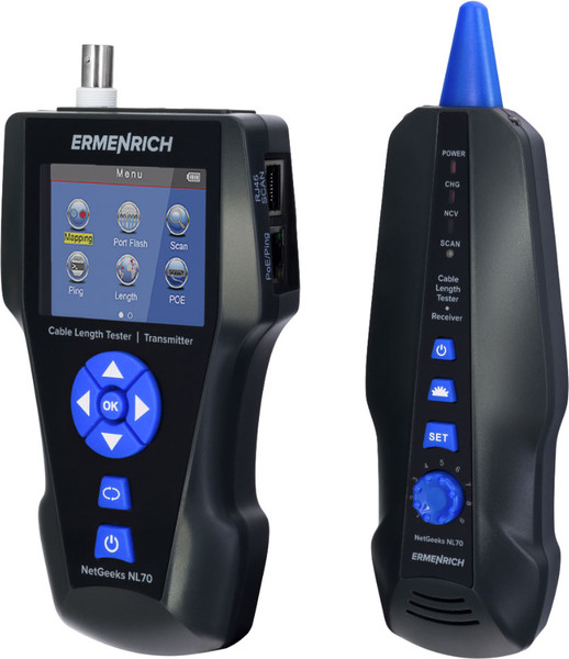 Изображение товара Детектор скрытой проводки Ermenrich Измеритель длины кабеля NetGeeks NL80 / 82554