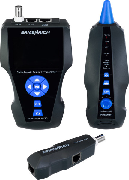 Изображение товара Детектор скрытой проводки Ermenrich Измеритель длины кабеля NetGeeks NL80 / 82554