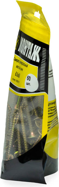 Изображение товара Саморез Монтаж Универсальный 6.0x60 / MD001179 (60шт, желтый цинк)