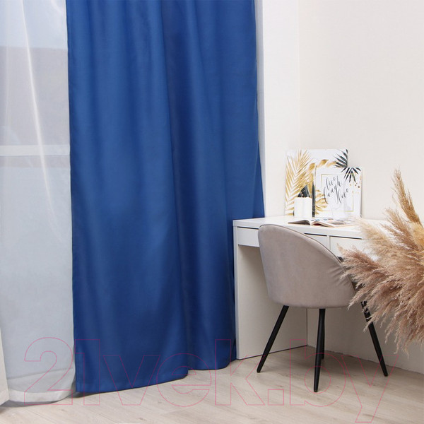 Изображение товара Штора Этель 10339919 (270x300, синий, блэкаут)