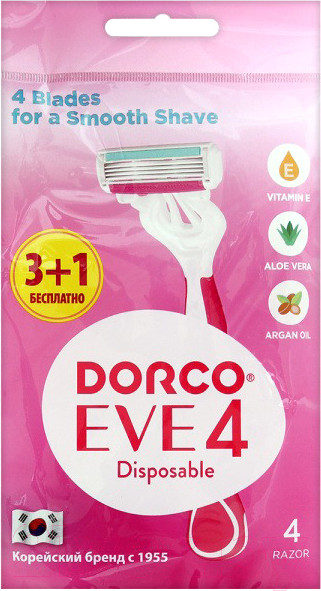 Изображение товара Набор бритвенных станков Dorco Eve 4 одноразовые (4шт)