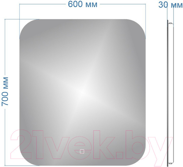 Изображение товара Зеркало Teymi Solli Oreol 60x70 / T20224S (подсветка, сенсор)