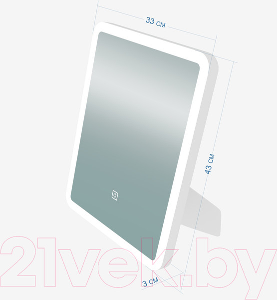 Изображение товара Зеркало косметическое Teymi Solli Glam 33x43 / T20236S (подсветка, сенсор)