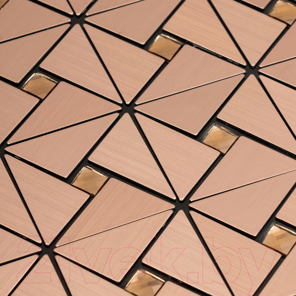 Изображение товара Панель ПВХ Самоклейкин Самоклеющаяся Алюминий Бронза со стразами MA-B01 (300x300x3мм)