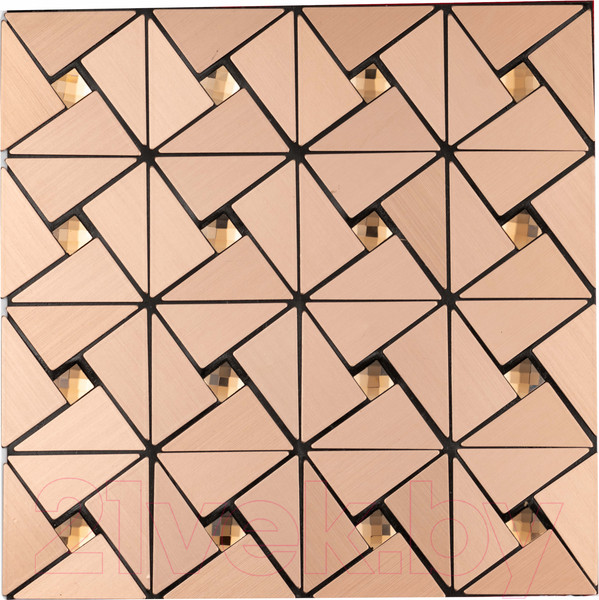 Изображение товара Панель ПВХ Самоклейкин Самоклеющаяся Алюминий Бронза со стразами MA-B01 (300x300x3мм)