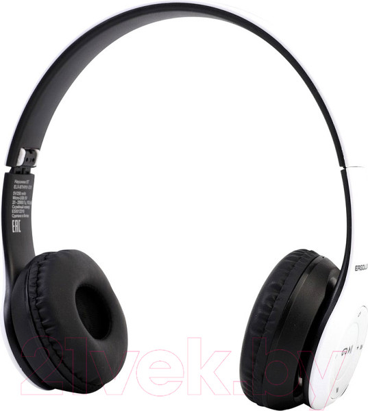 Изображение товара Беспроводные наушники Ergolux ELX-BTHP01-C01 (белый)