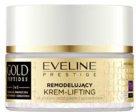 Изображение товара Крем для лица Eveline Cosmetics Gold Peptides Ремоделирующий 70+ с пептидами день/ночь (50мл)