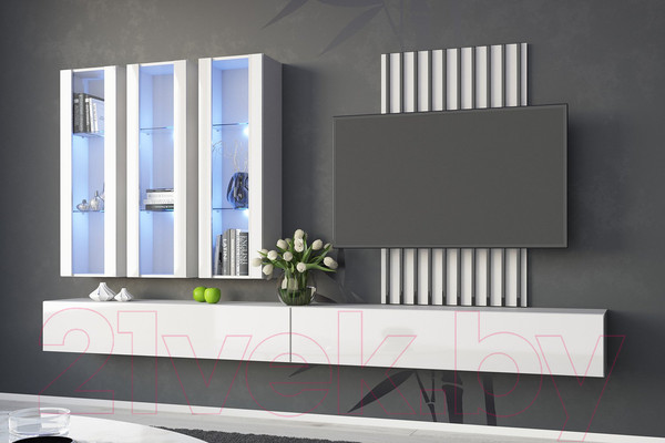 Изображение товара Реечная панель НК Мебель 71778733 (белый/черный)