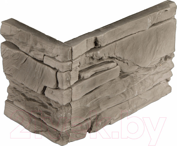 Изображение товара Декоративный камень гипсовый Air Stone Мадрид угловой элемент А07.33.У (антрацит)