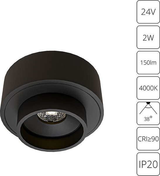 Изображение товара Точечный светильник Arte Lamp Presto A6183PL-1BK