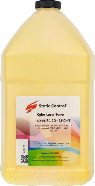 Изображение товара Тонер для принтера Static Control KYTK5140-1KG-Y