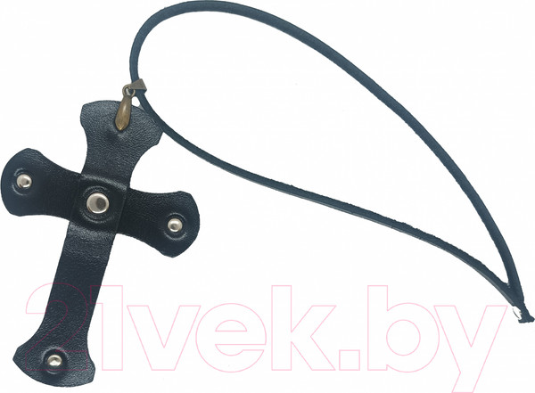 Изображение товара Брелок Nixie Крест (черный, натуральная кожа)