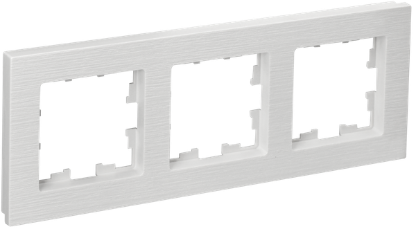 Изображение товара Рамка для выключателей и розеток IEK Brite BR-M32-51-K01 (белый рифленый)