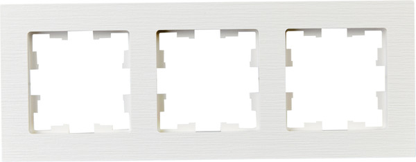 Изображение товара Рамка для выключателей и розеток IEK Brite BR-M32-51-K01 (белый рифленый)