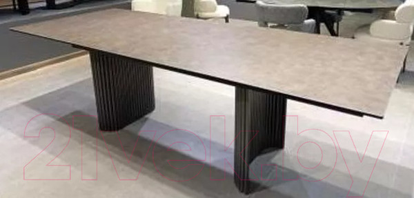 Изображение товара Обеденный стол M-City Ragnar 180 / 626M05470 (1697 коричневая кожа/керамика/темно-серый)