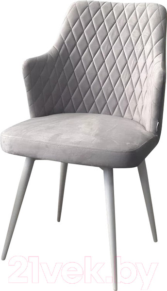 Изображение товара Стул M-City Herman / 461MC05508 (светло-серый BM-4 велюр/белый)