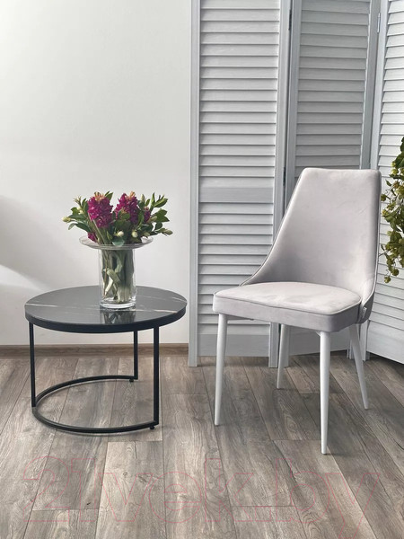 Изображение товара Стул M-City Nepal-P / 461MC05521 (светло-серый BM-4 велюр/белый)