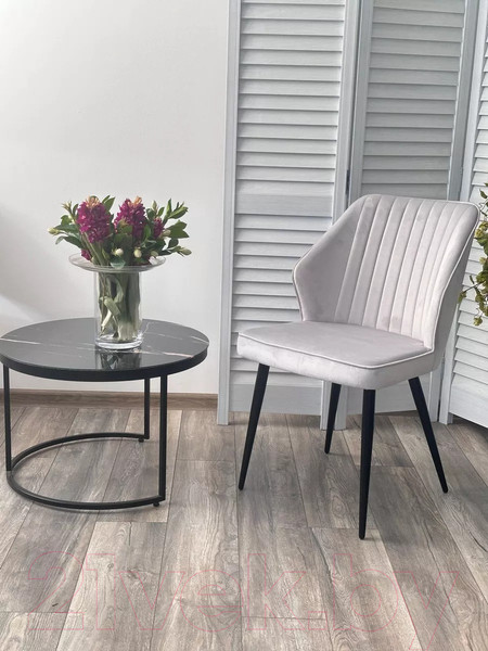 Изображение товара Стул M-City Seattle-V / 461MC05518 (светло-серый BM-4 велюр/черный)