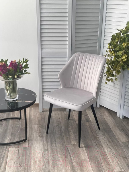 Изображение товара Стул M-City Seattle-V / 461MC05518 (светло-серый BM-4 велюр/черный)