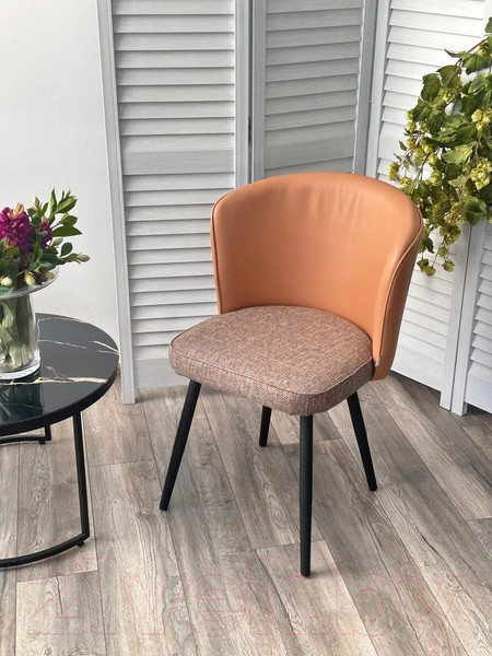 Изображение товара Стул M-City Моне / 480M05674 (Melange 290 рогожка/Enzo 210 экокожа/черный)