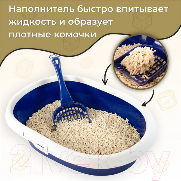 Изображение товара Наполнитель для туалета EliteCat Tofu Original растительный / 6034/EC (12л/5.4кг)