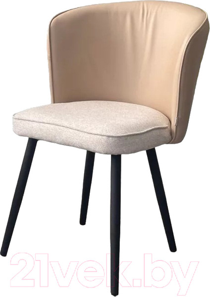 Изображение товара Стул M-City Моне / 480M05672 (Rovena Ivori ткань/Orakul 130 экокожа/черный)