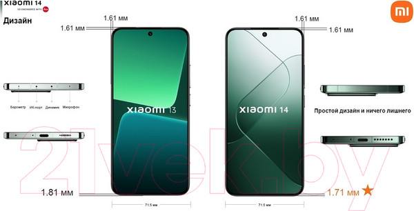 Изображение товара Смартфон Xiaomi 14 12GB/512GB (зеленый)