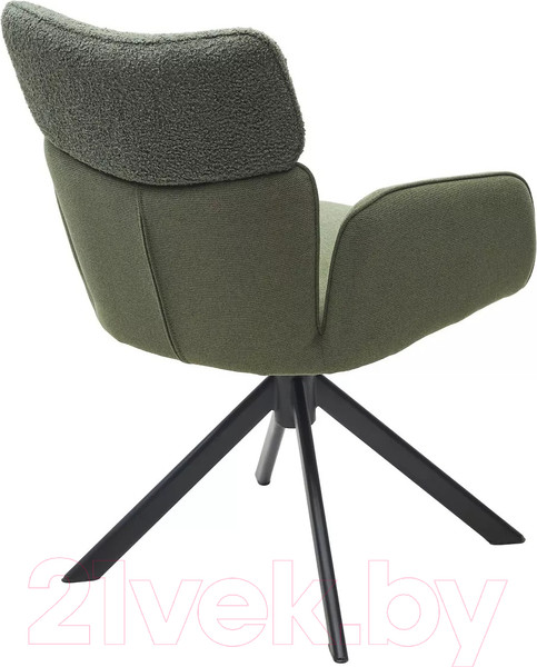 Изображение товара Стул M-City Tris поворотный / 631M05510 (Davis Nowo 37 зеленый букле/Point 38 зеленый/черный)