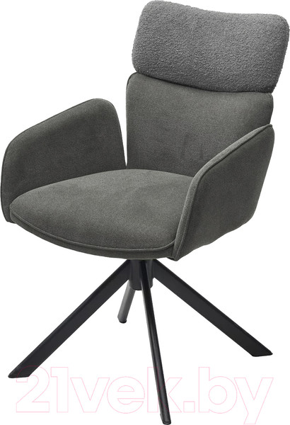Изображение товара Стул M-City Tris поворотный / 631M05504 (Davis Nowo 92 серый букле/Point 90 серый/черный)