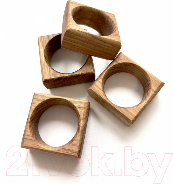 Изображение товара Набор колец для салфеток DEKO KDN4545 (4шт, дуб)