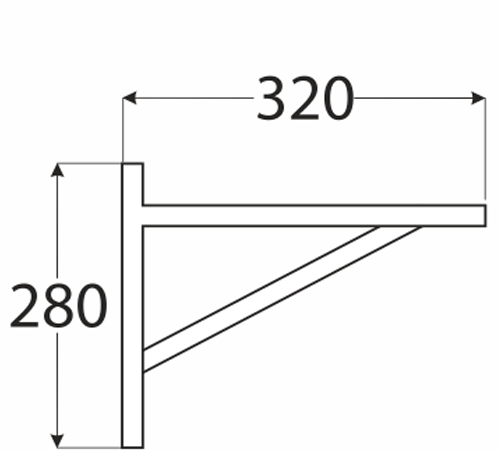 Изображение товара Кронштейн крепежный Velano Для полки настенный усиленный WDW 320 S / 5225