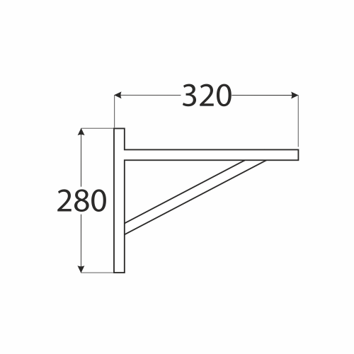 Изображение товара Кронштейн крепежный Velano Для полки настенный усиленный WDW 320 S / 5225