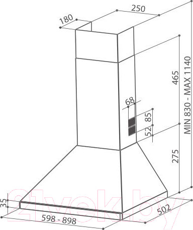 Изображение товара Вытяжка купольная Faber Strip W A60 (110.0194.846)