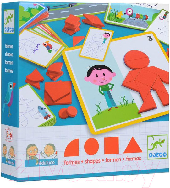 Изображение товара Развивающая игра Djeco Eduludo Фигуры / 08300